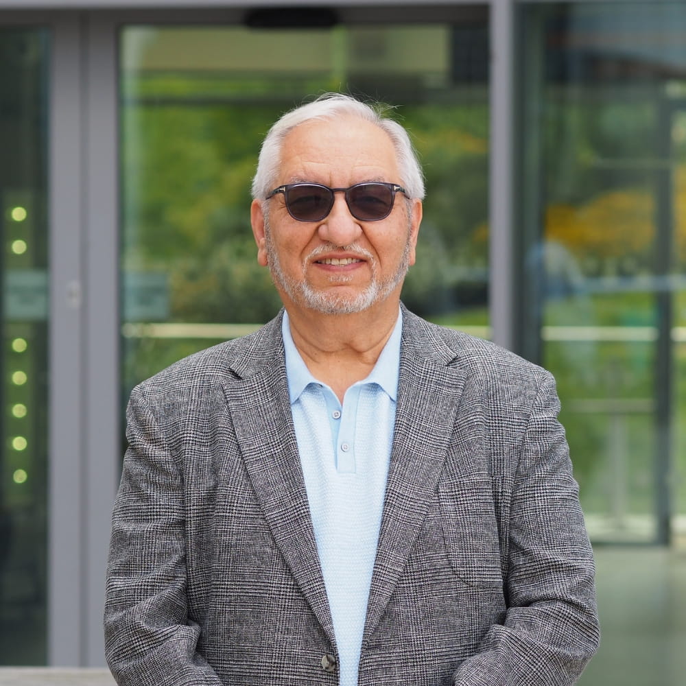 Dr Jalal Bagherli stood outside the STEM Centre on our Colchester Campus