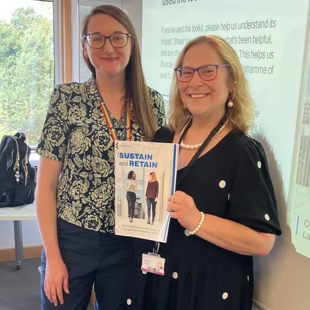 Katie Chadd with Professor Victoria Joffe